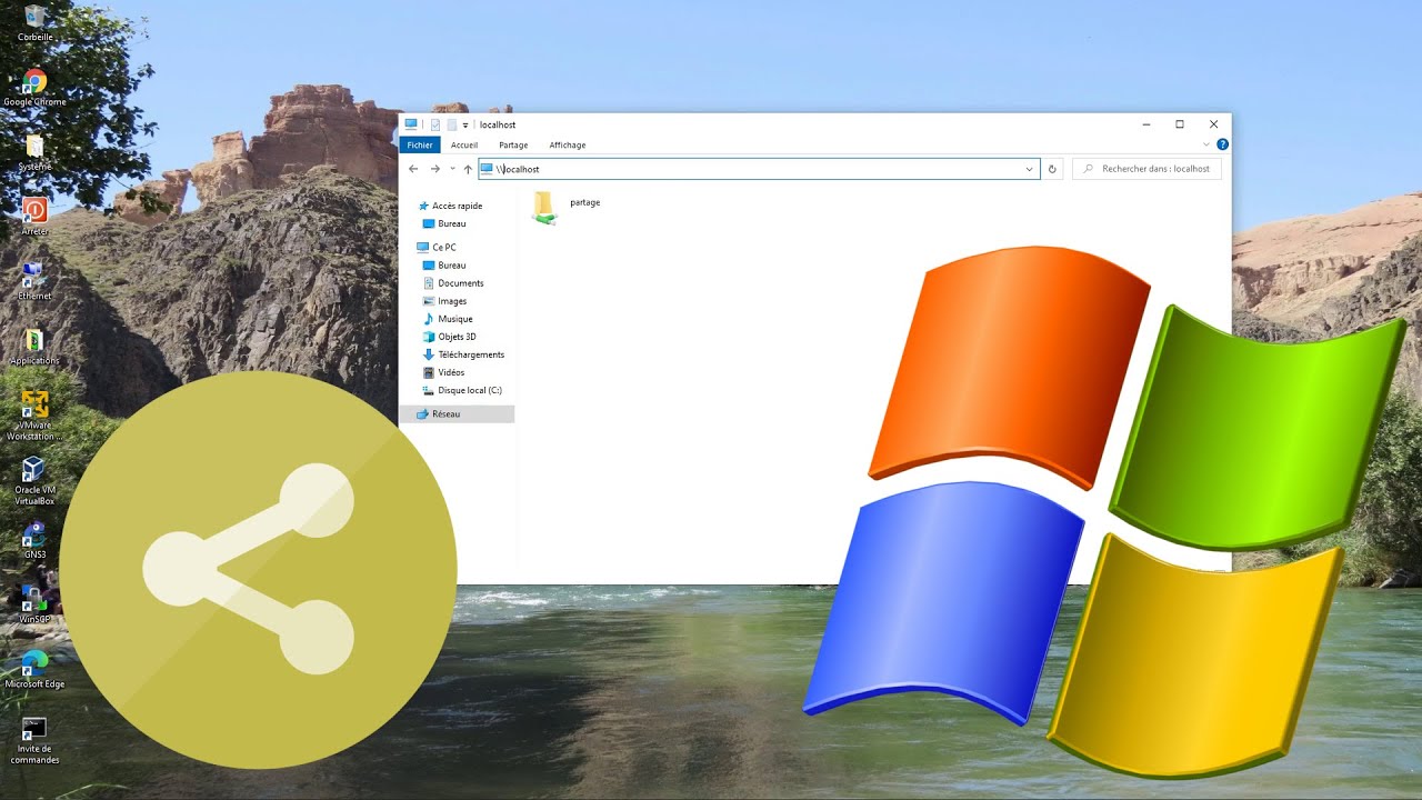 Sur le réseau, Partager un dossier Windows sous un nom différent : Tuto Partage Avancé