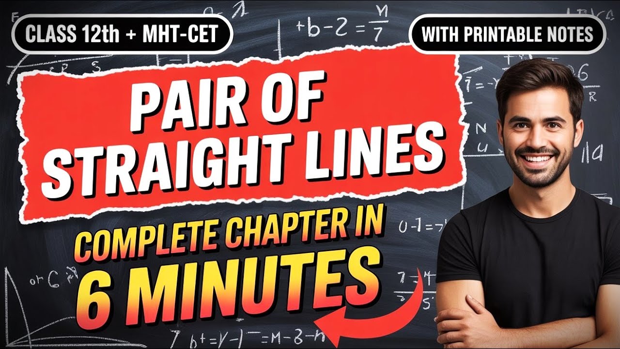 PAIR OF STRAIGHT LINES - COMPLETE FORMULA REVISION | MATHS | 12TH + MHT-CET | EduLab |