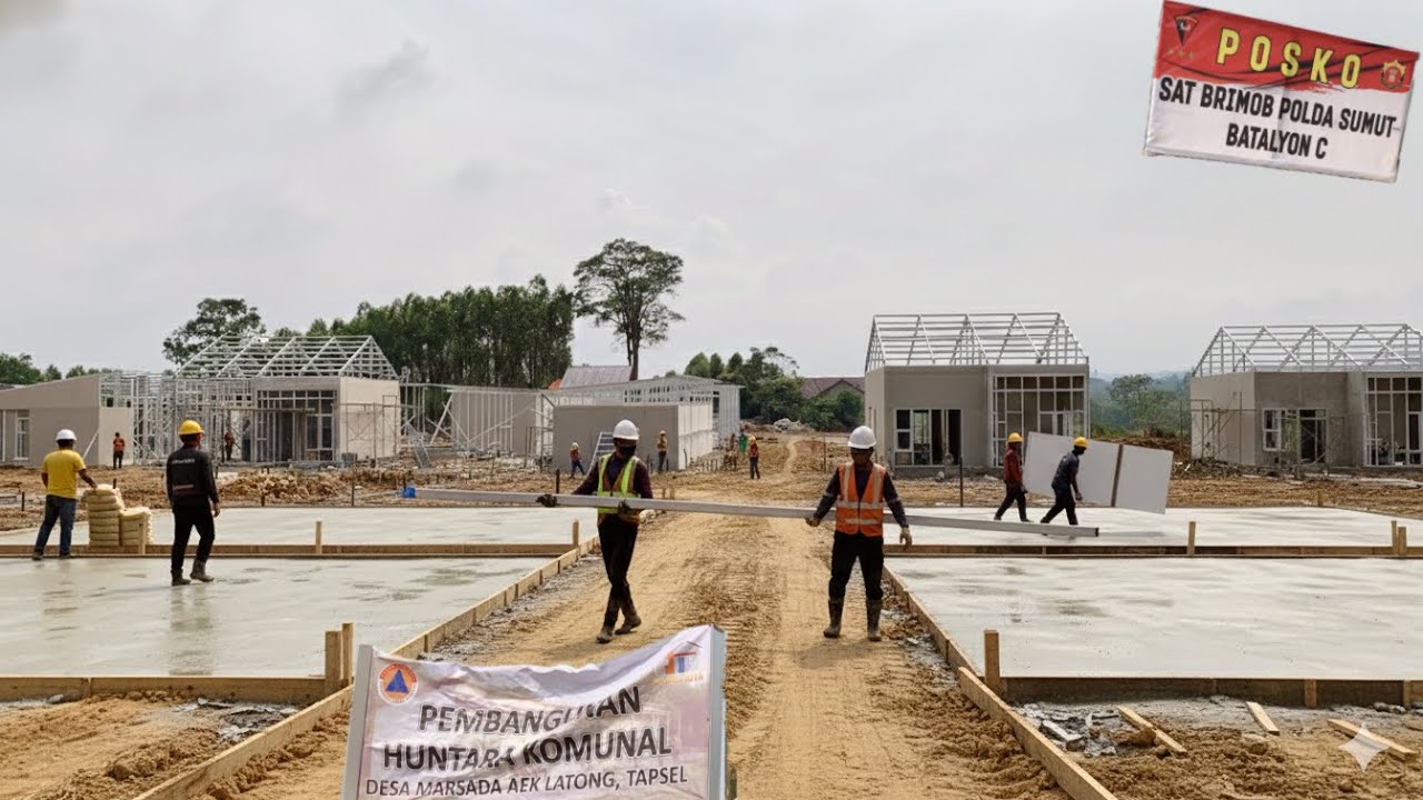 HUNTARA❗️Dalam Proses Pembangunan’Hunian Sementara Warga Terdamapak Bencana Banjir Dan Longsor.