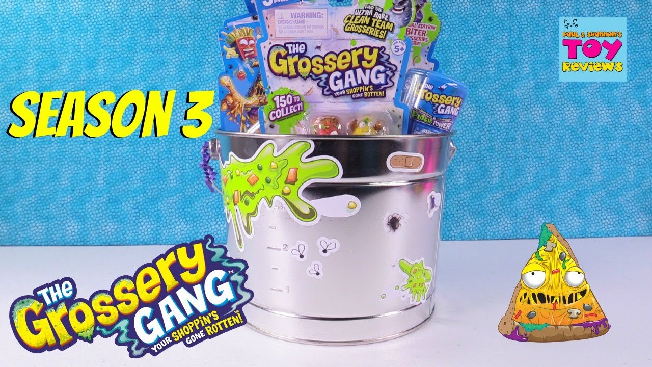 Grossery Gang Season 3 Putrid Power Present From Moose Toy Review Opening | PSToyReviews