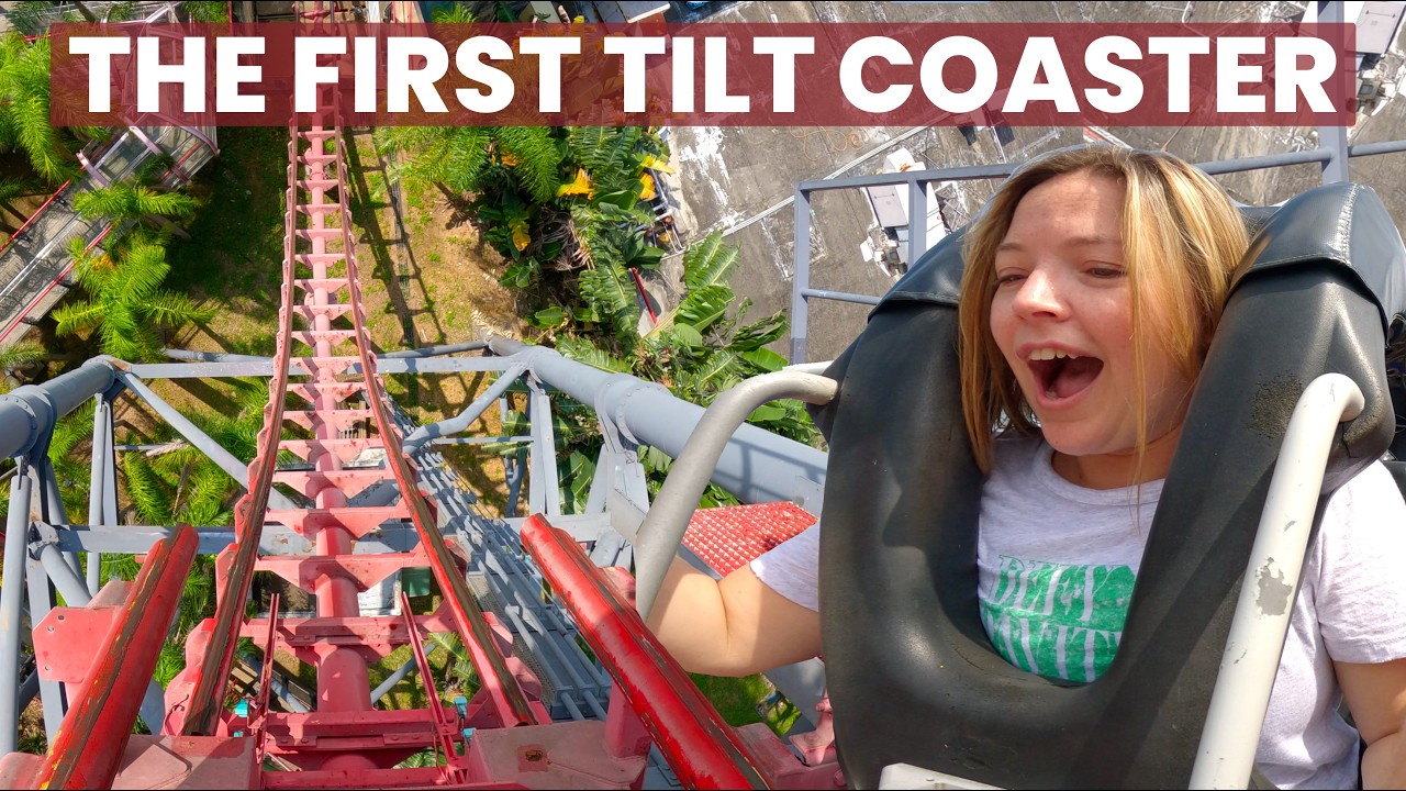 Our First Time on Gravity Max, the Worlds FIRST Tilt Coaster!