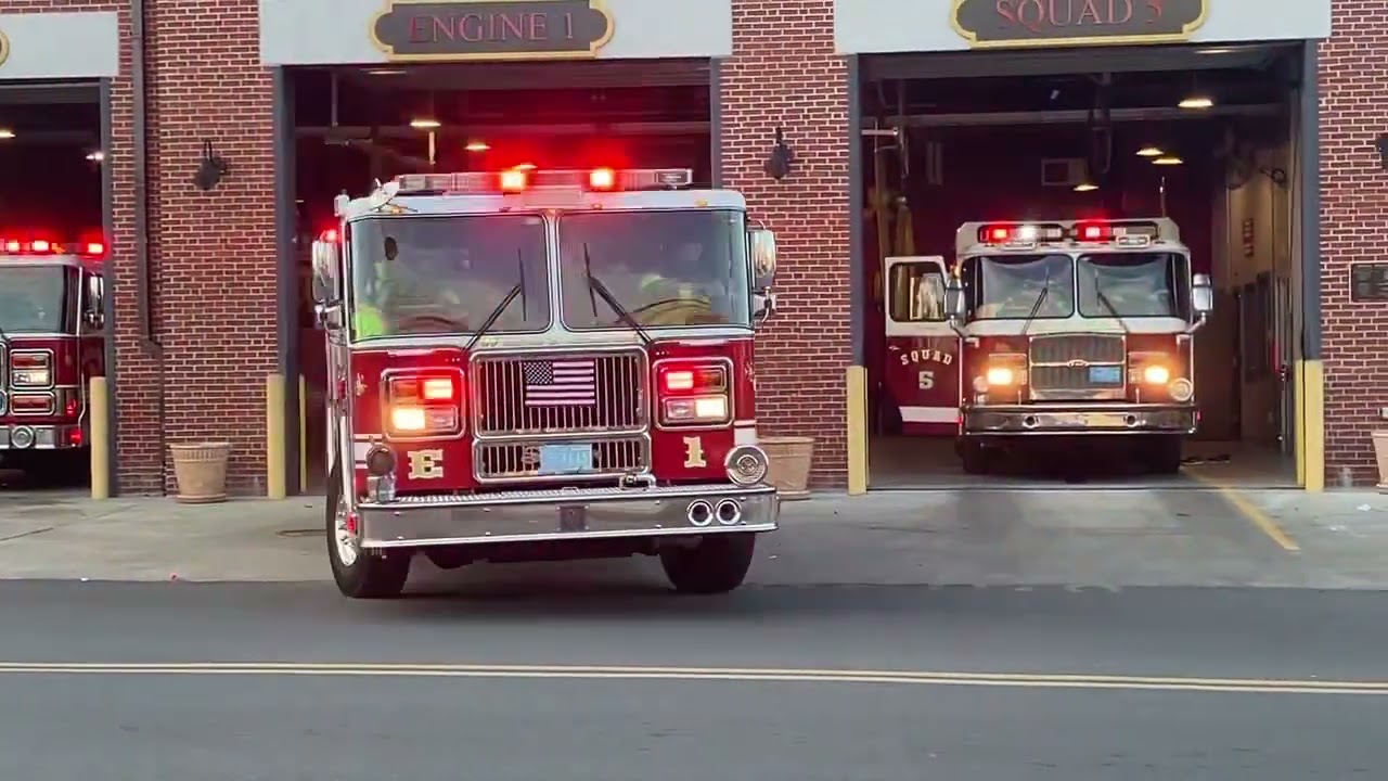 (Full House Response) Waltham Fire Department Car 2, Engine 1, Squad 5, and Ladder 2 responding.