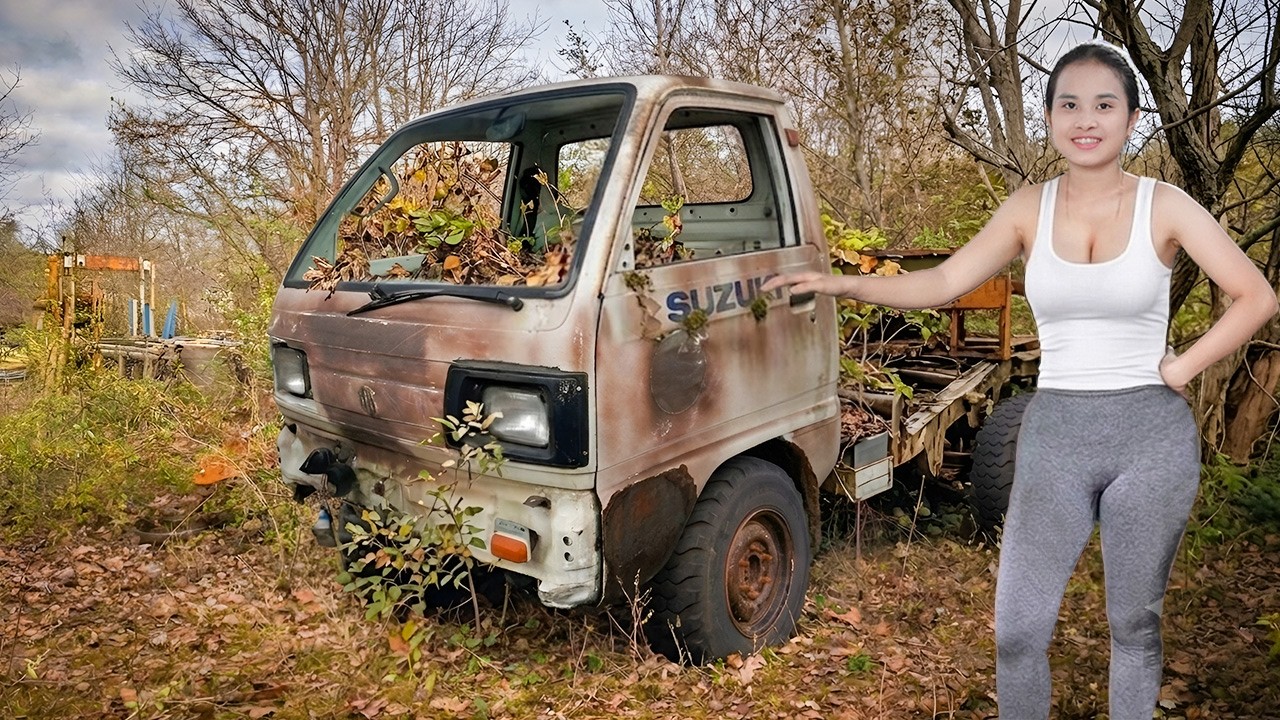Talented Girl Restarts an Abandoned Suzuki 750kg Truck After Many Years