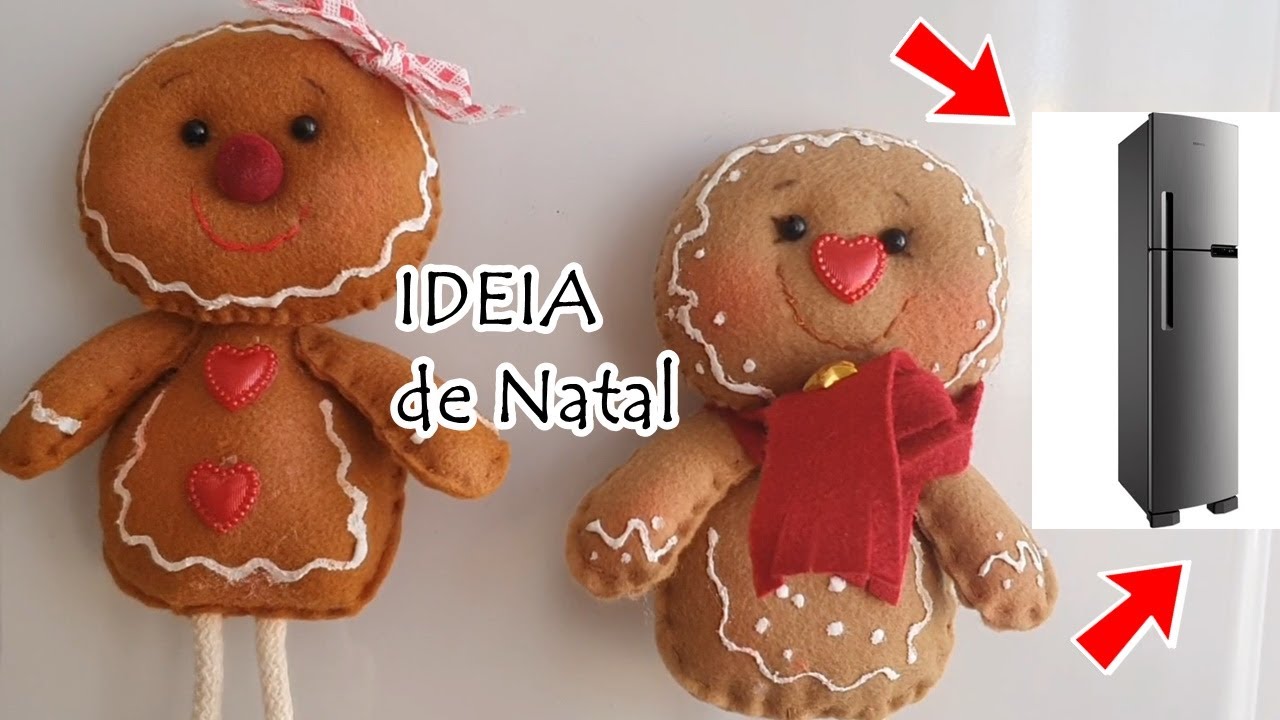 IDEIA de NATAL, Ima ou PINGENTE de NATAL GINGER faça a mão facil e venda varios todos os anos - DIY