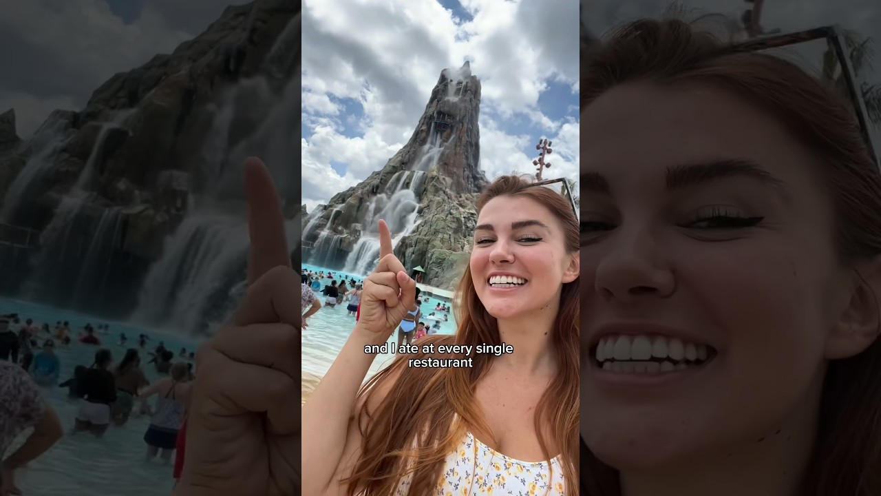 Eating at every restaurant at volcano bay! #foodie #themepark #eating #shorts #universalstudios