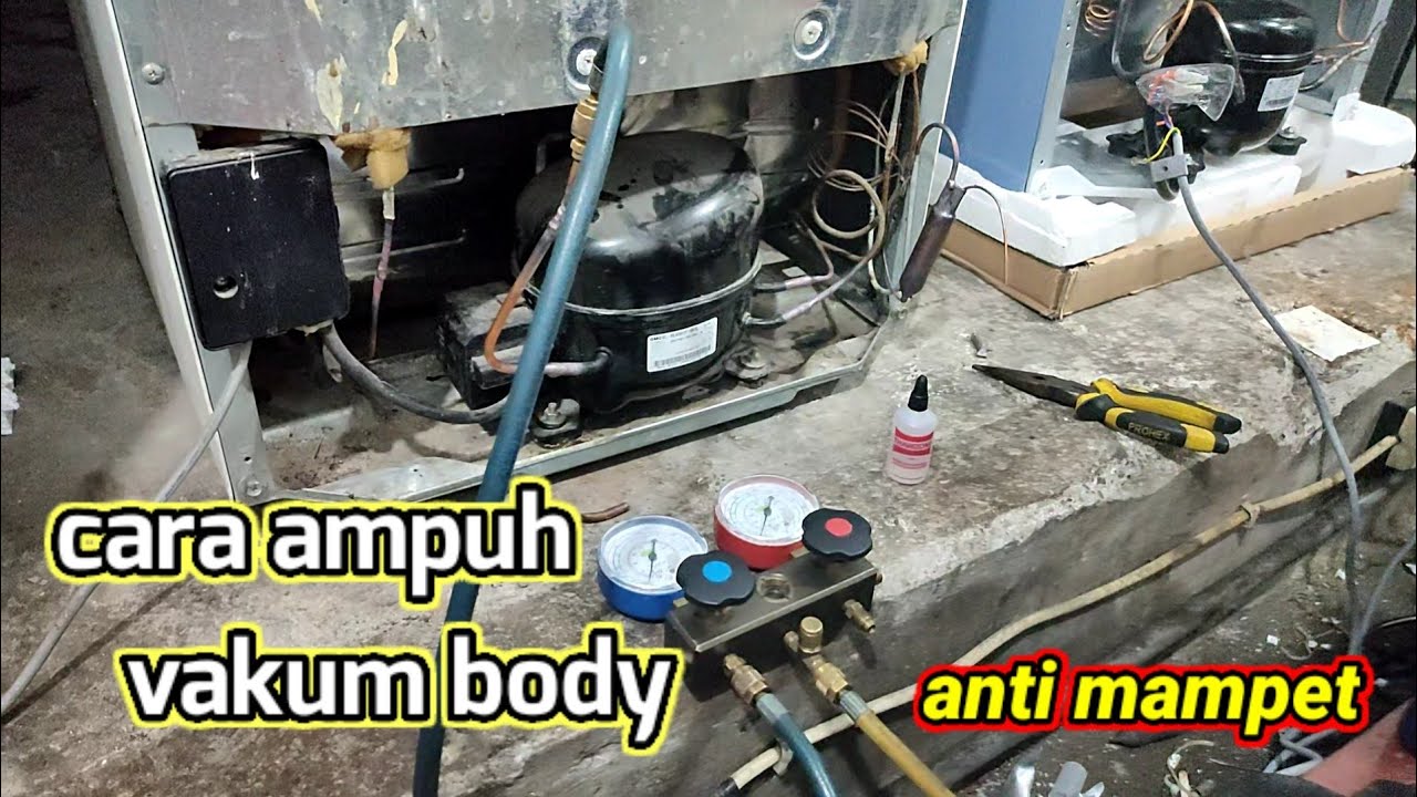 cara ampuh memvakum kulkas tanpa alat vakum