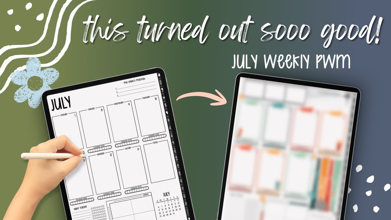 ✨ I'M OBESSED! | July Weekly Digital Plan With Me | 50s Drive-In Movie Vibes ✨