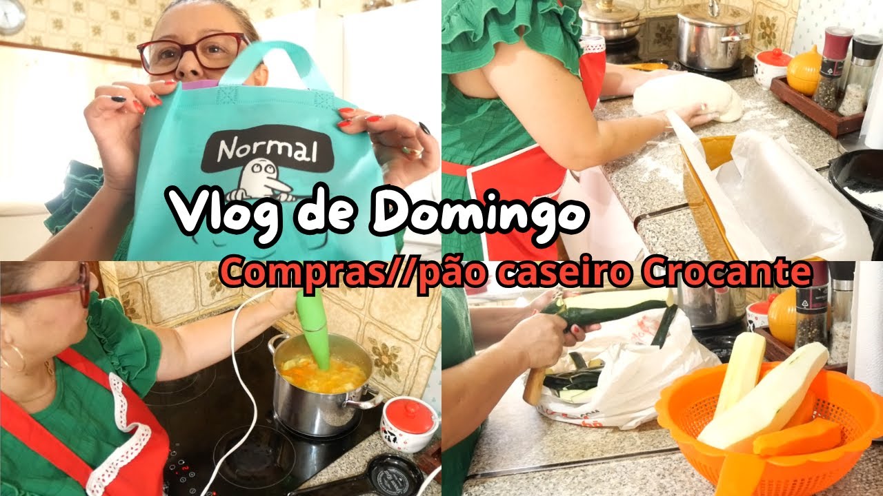 VLOG DE DOMINGO ||FIZ CALDO VERDE DIFERENTE ||PÃO CASEIRO || COMPRAS || ELISABETE NOGUEIRA
