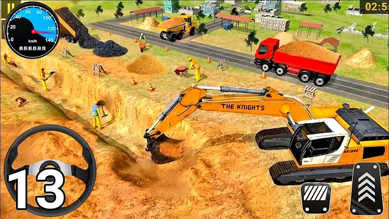 New Large City Road Jcb Construction Simulator - Android Gameplay Walkthrough #13