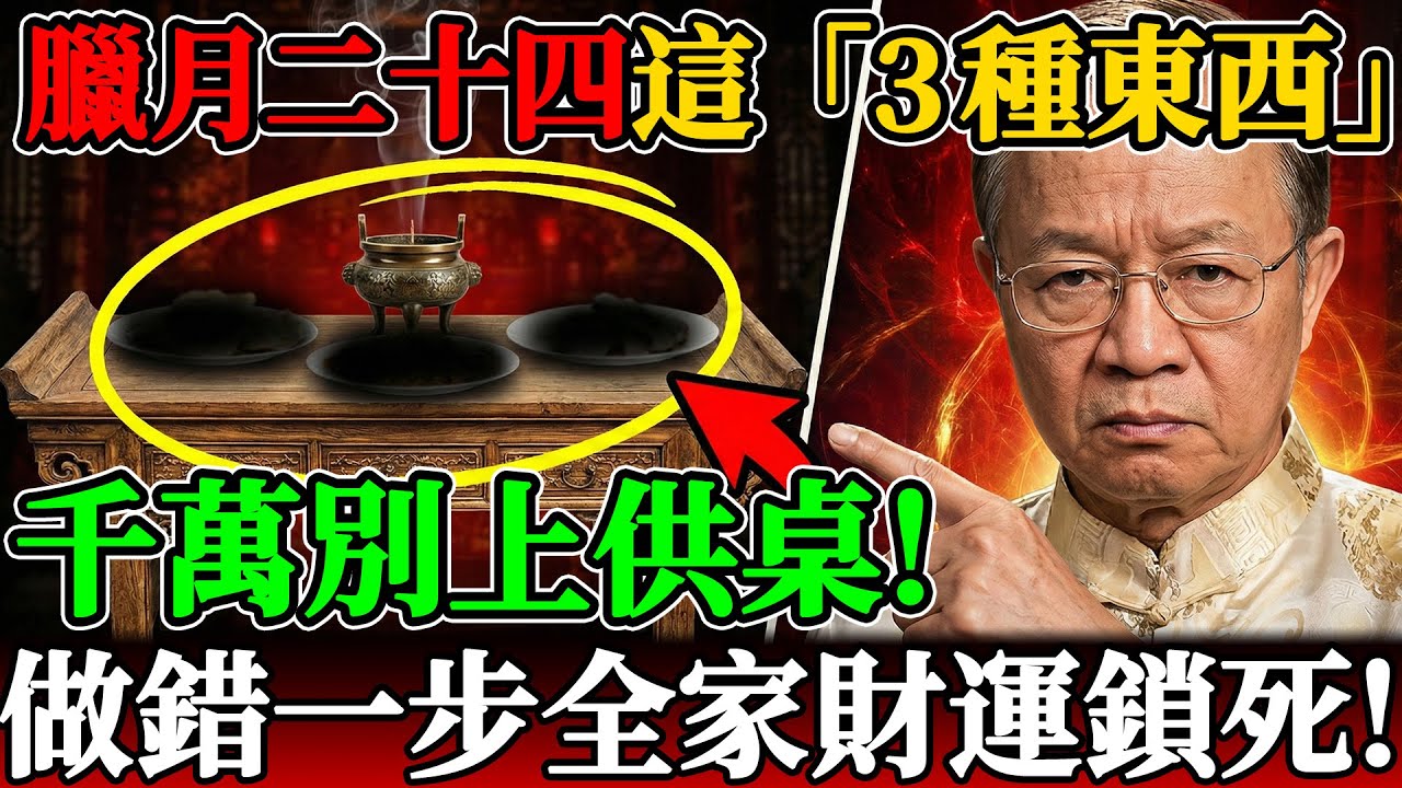 曾仕強：明天臘月二十四，這「3種東西」千萬別上供桌！2026赤馬劫將至，做錯一步，全家財運鎖死！#曾仕強 #易經 #中國式管理 #2026丙午年 #赤馬紅羊劫 #臘月二十四送神 #送灶神 #灶王爺