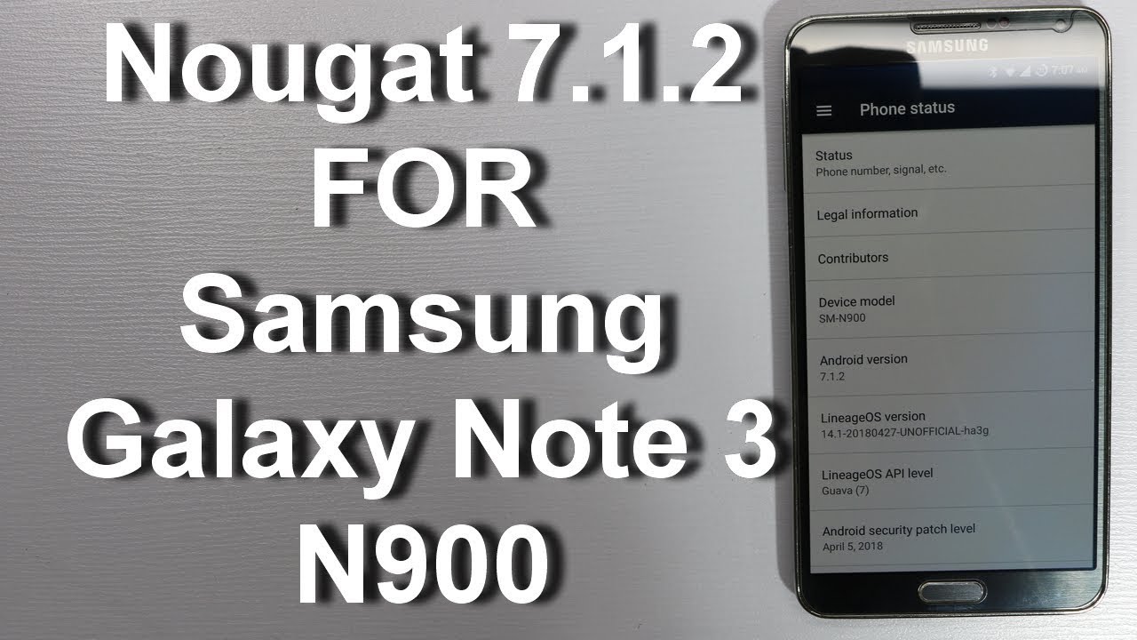 Nougat 7.1.2 on Samsung Note 3 N900 Exynos(Urdu+Hindi)