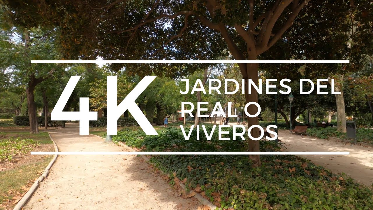 Valencia 4K, Jardines del Real o Viveros, Walking Tour, Spain