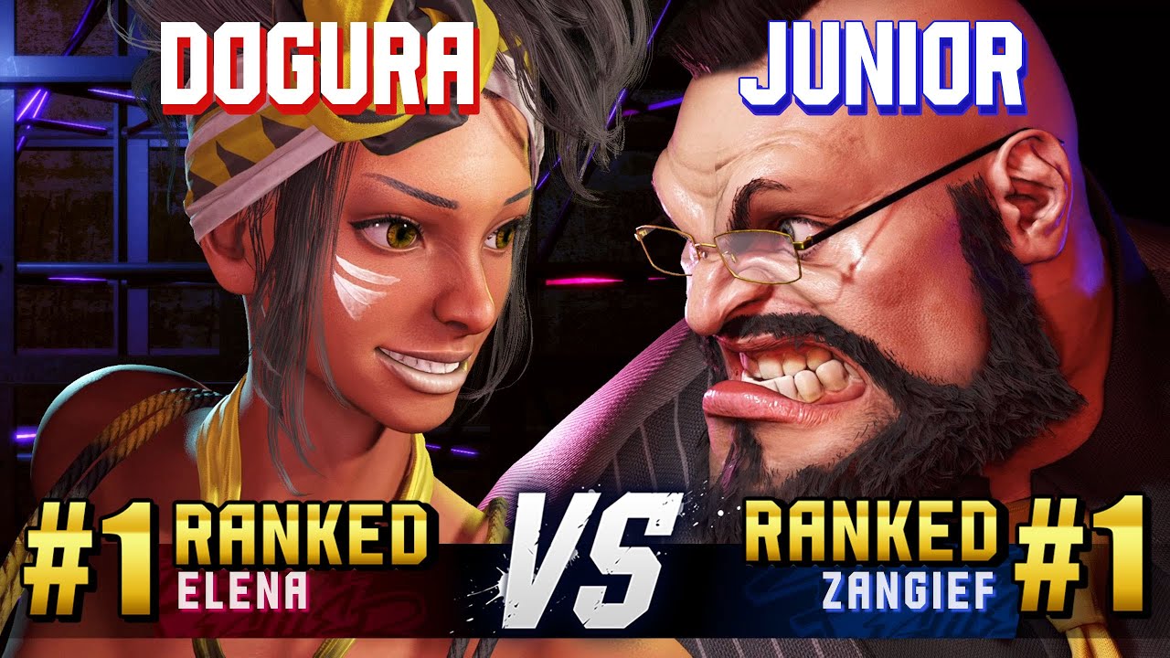 SF6 ▰ DOGURA (#1 Ranked Elena) vs JUNIOR (#1 Ranked Zangief) ▰ High Level Gameplay
