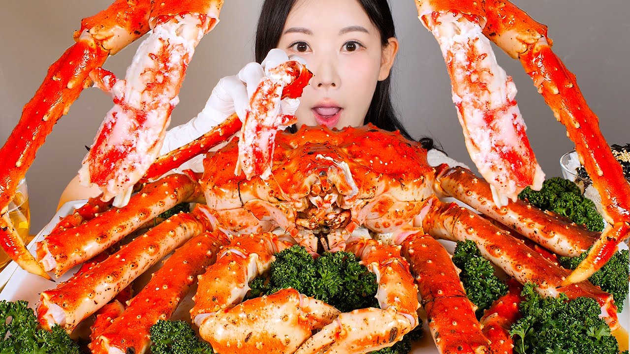 킹 크고 킹 맛있는🦀 킹크랩찜 내장비빔밥 먹방 Steamed King crab [eating show] mukbang korean food