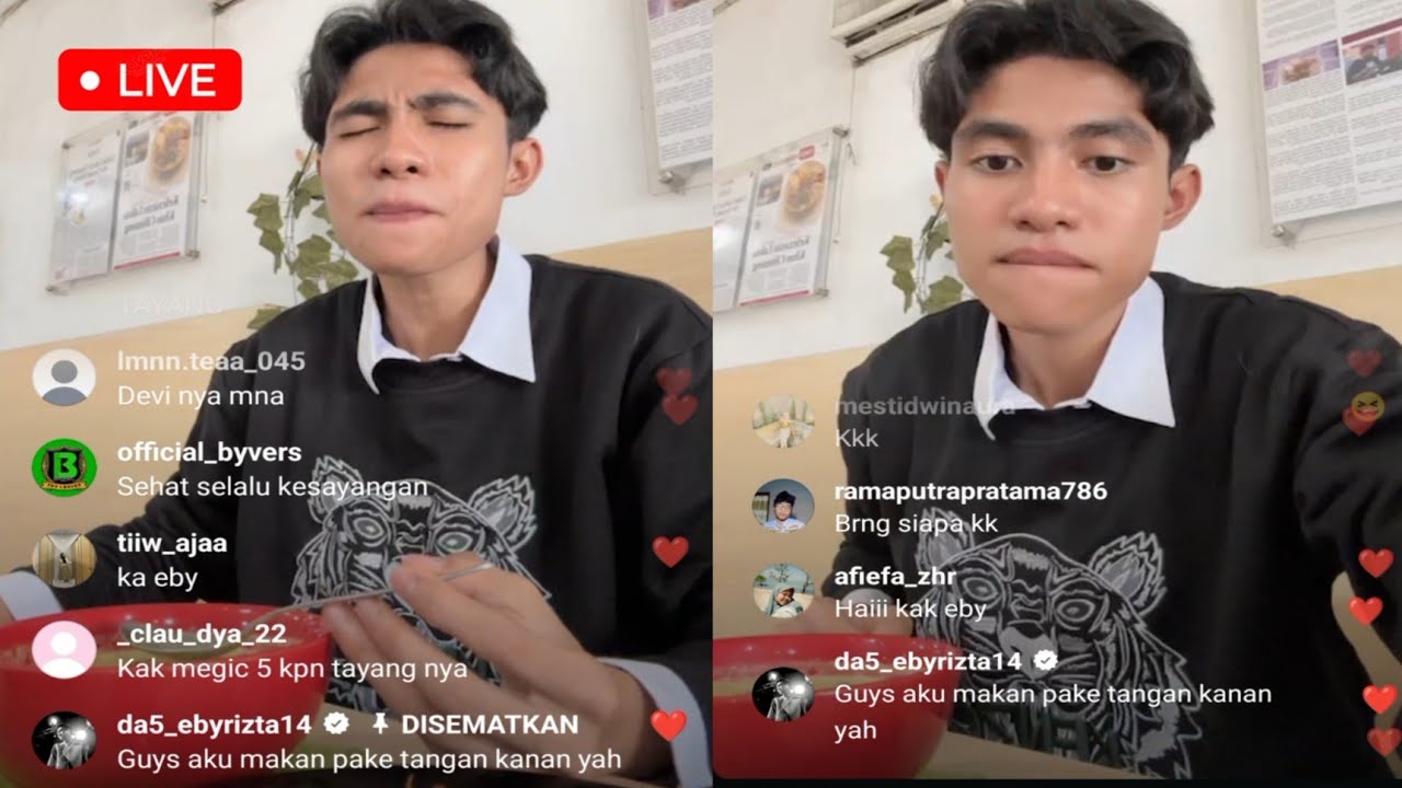 Live Terbaru Si Tampan Eby Rizta Lagi Makan Enaknya Sampe Tutup Live Nih | Eby DA