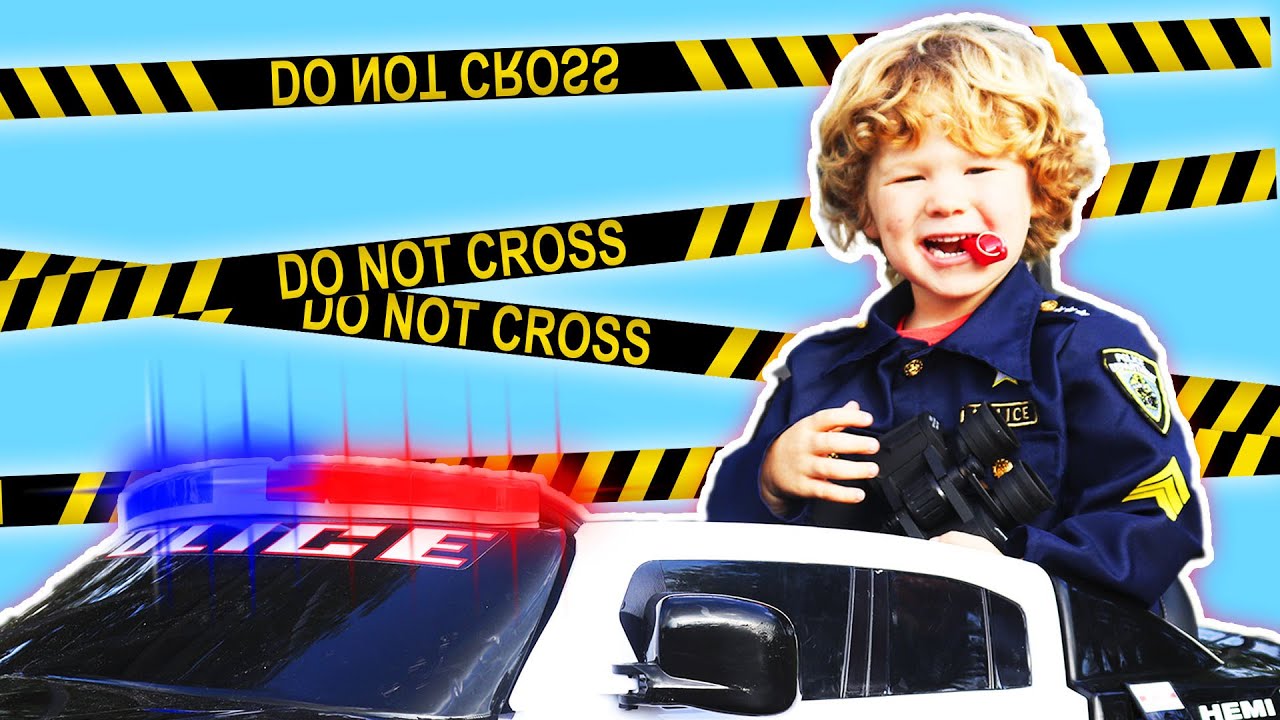 Kids Police Car Videos about SideWalk Patrol Giving Parking Tickets