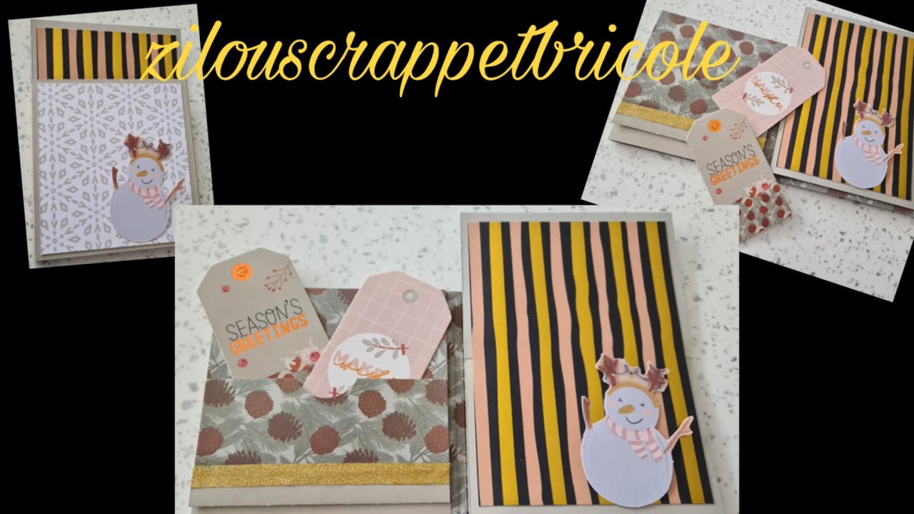 130 - mini album pour noël avec 1 feuille A4