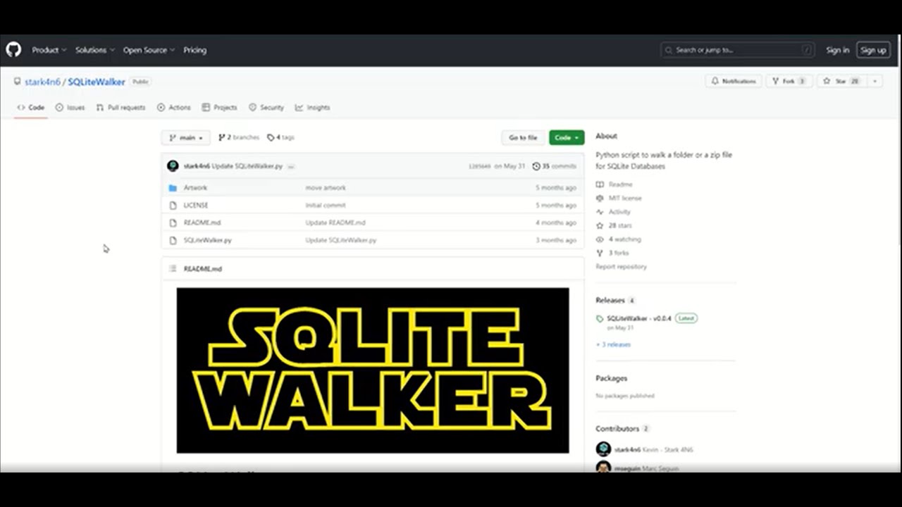 Using SQLite Walker