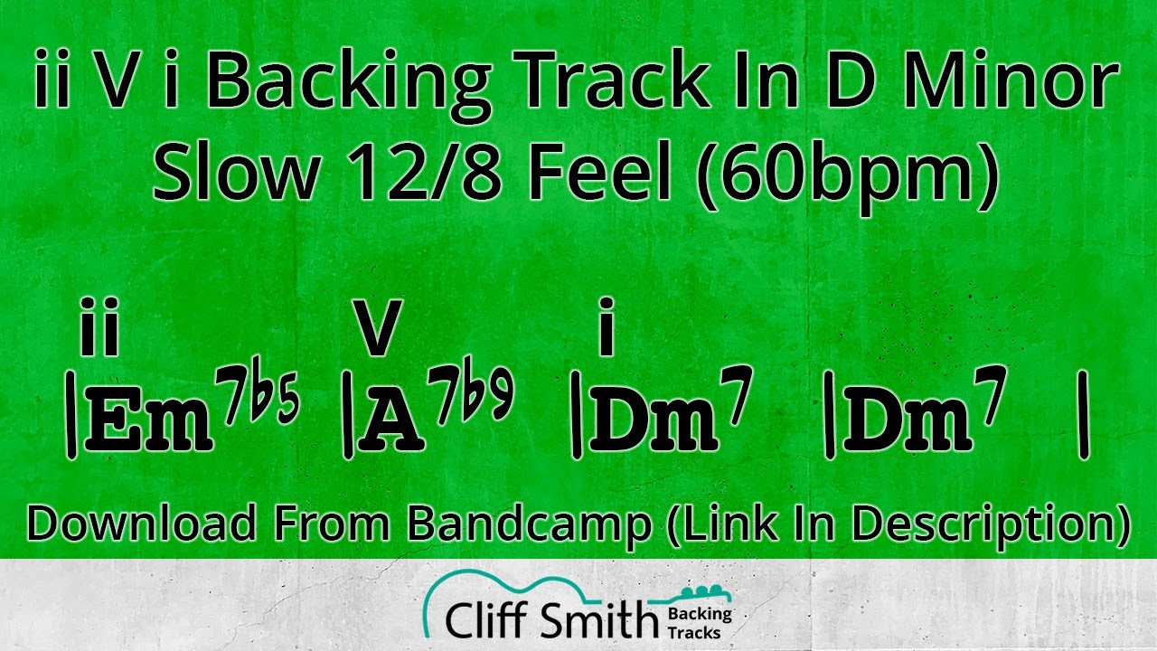 Dm - Slow Minor ii V i Backing Track - 2 5 1 (60bpm)