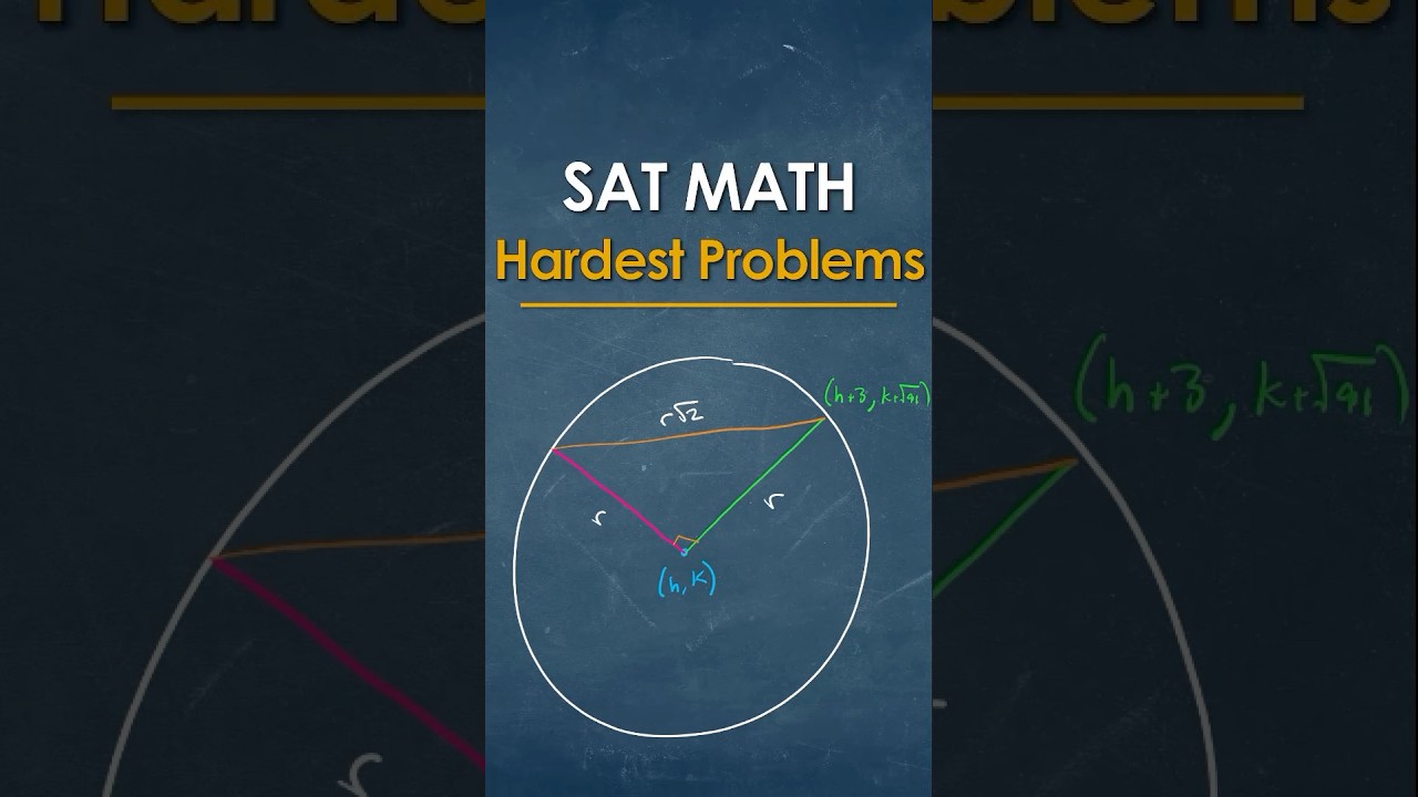 Hard SAT Question | Circle Geometry with Right Angle