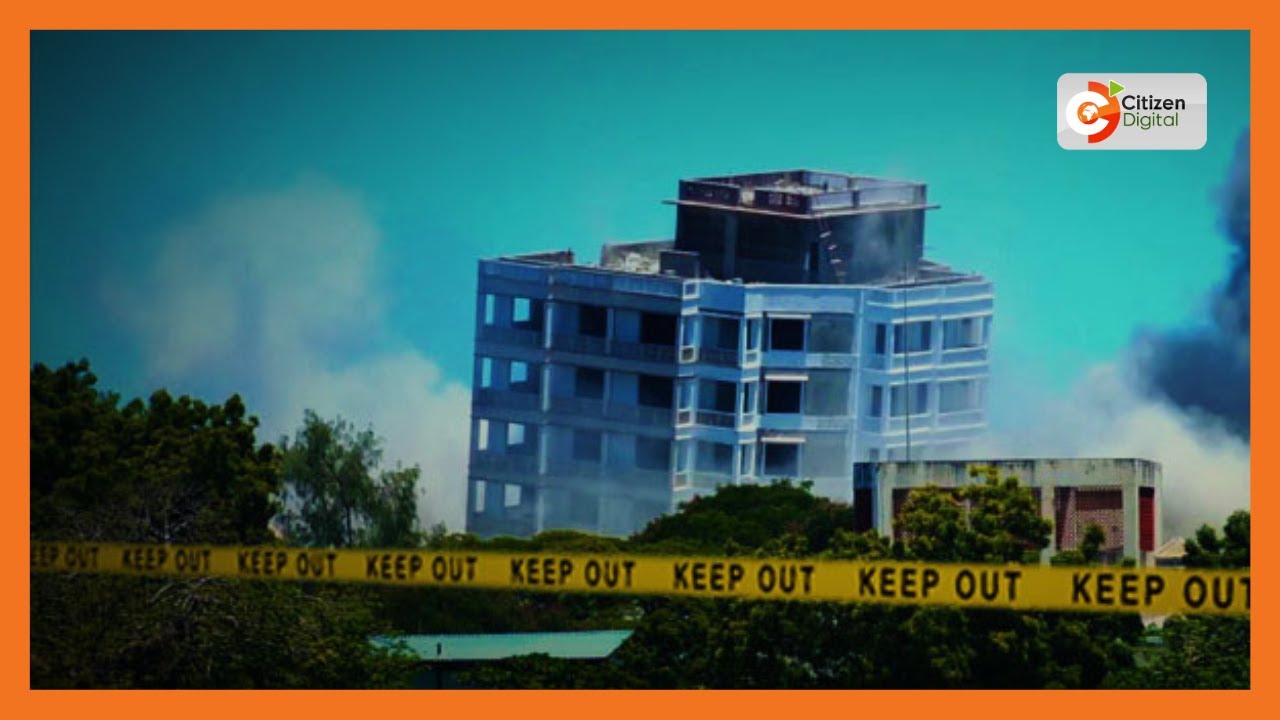 Demolition of Mombasa's sinking building causes damage