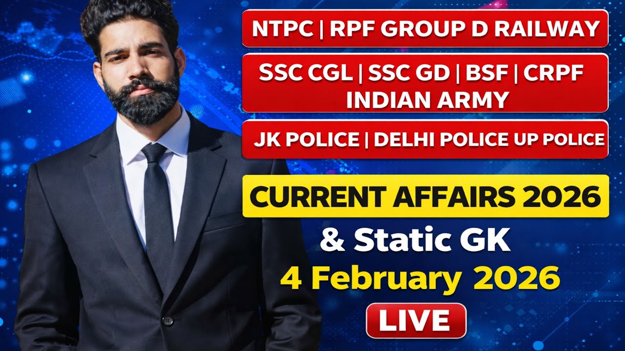 Bhartiya Sena Exam 2026 | Current Affairs & Static GK LIVE | Indian Army Preparation