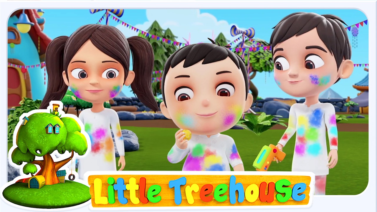 Holi Hai Song for Kids, होली है गाना, Aoo Kachaloo Song+ Nursery Videos and Kids Cartoon Rhymes