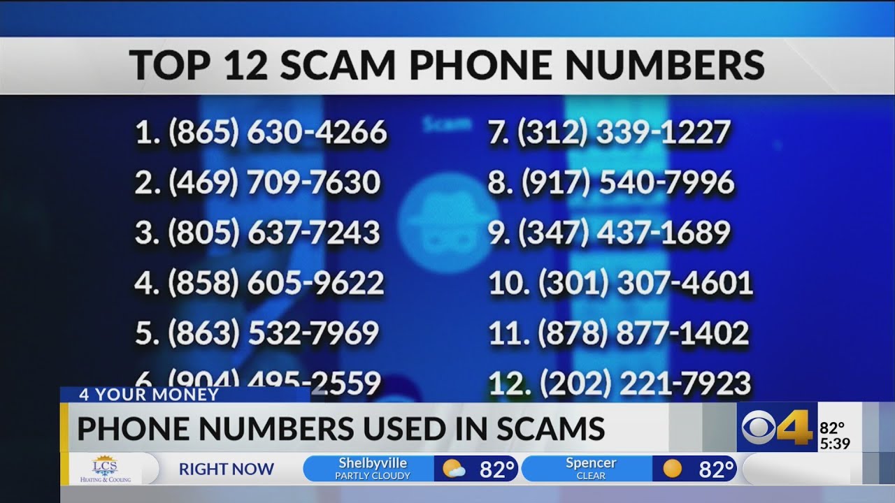 Top 12 phone numbers used in scams