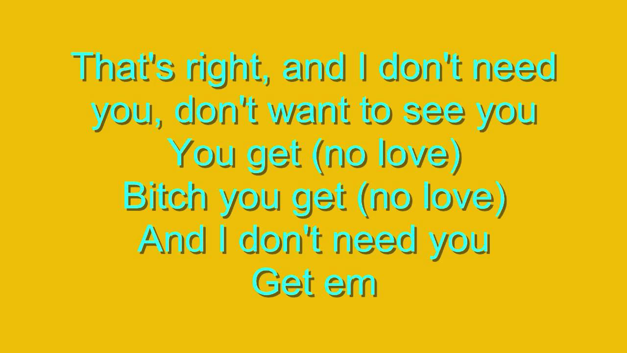 Eminem - No Love ft. Lil Wayne (lyrics on screen)