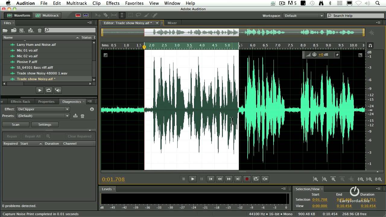 Adobe Audition CS6 - How to Remove Noise from a Clip