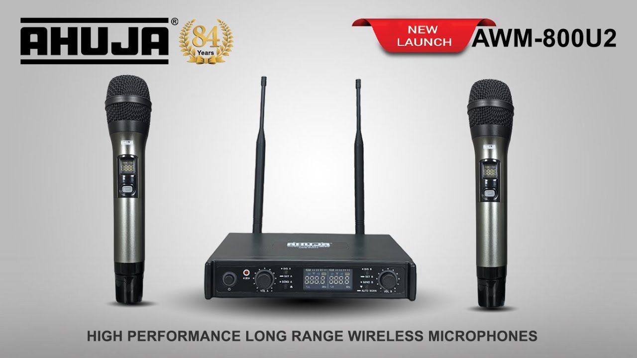 AHUJA - AWM 800U2 - HIGH PERFORMANCE LONG RANGE WIRELESS MICROPHONES | NEW LAUNCH