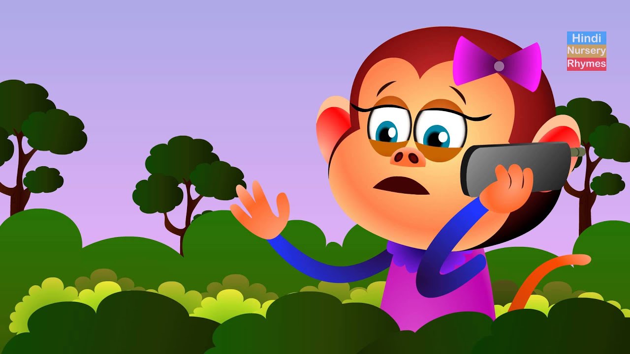 Paanch Chote Bandar I Five Little Monkeys in Hindi I Popular Hindi Nursery Rhymes Collection