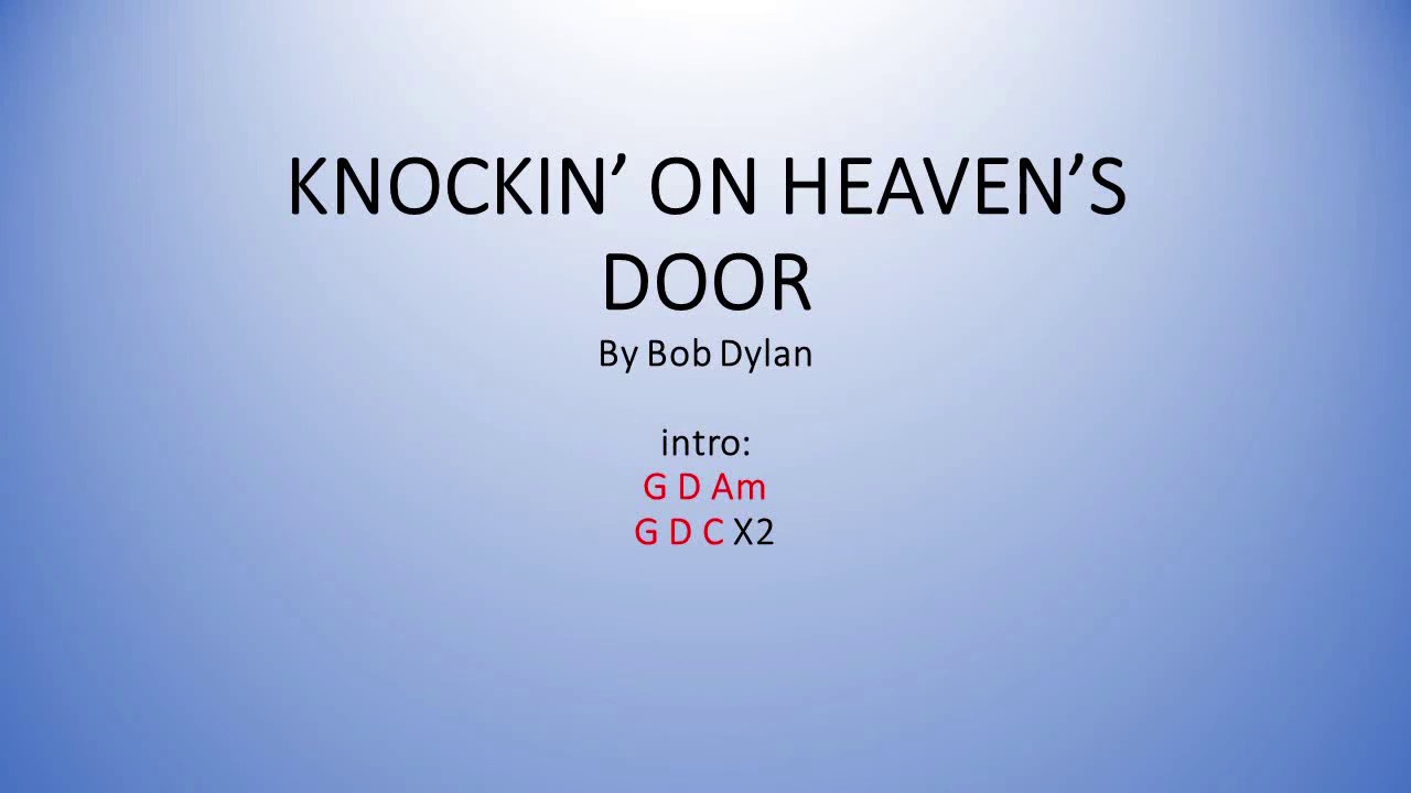 Knockin On Heaven's Door by Bob Dylan - Easy chords and lyrics
