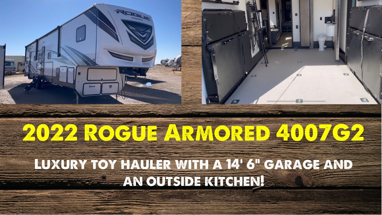 Tour the 2022 Forest River Rogue Armored 4007G2 Toy Hauler