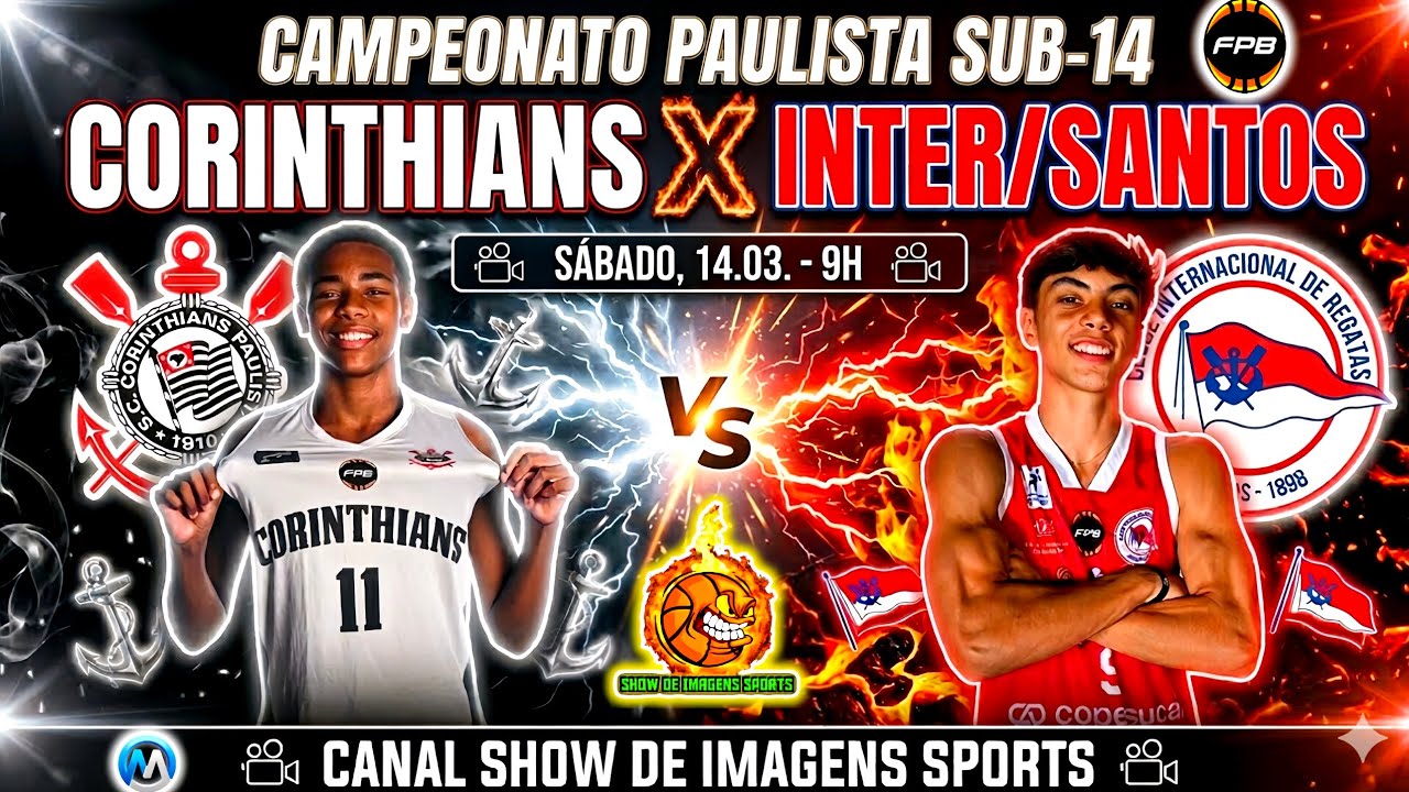 #AOVIVO - CAMPEONATO PAULISTA U14 CORINTHIANS X INTER/SANTOS - 14.03.26
