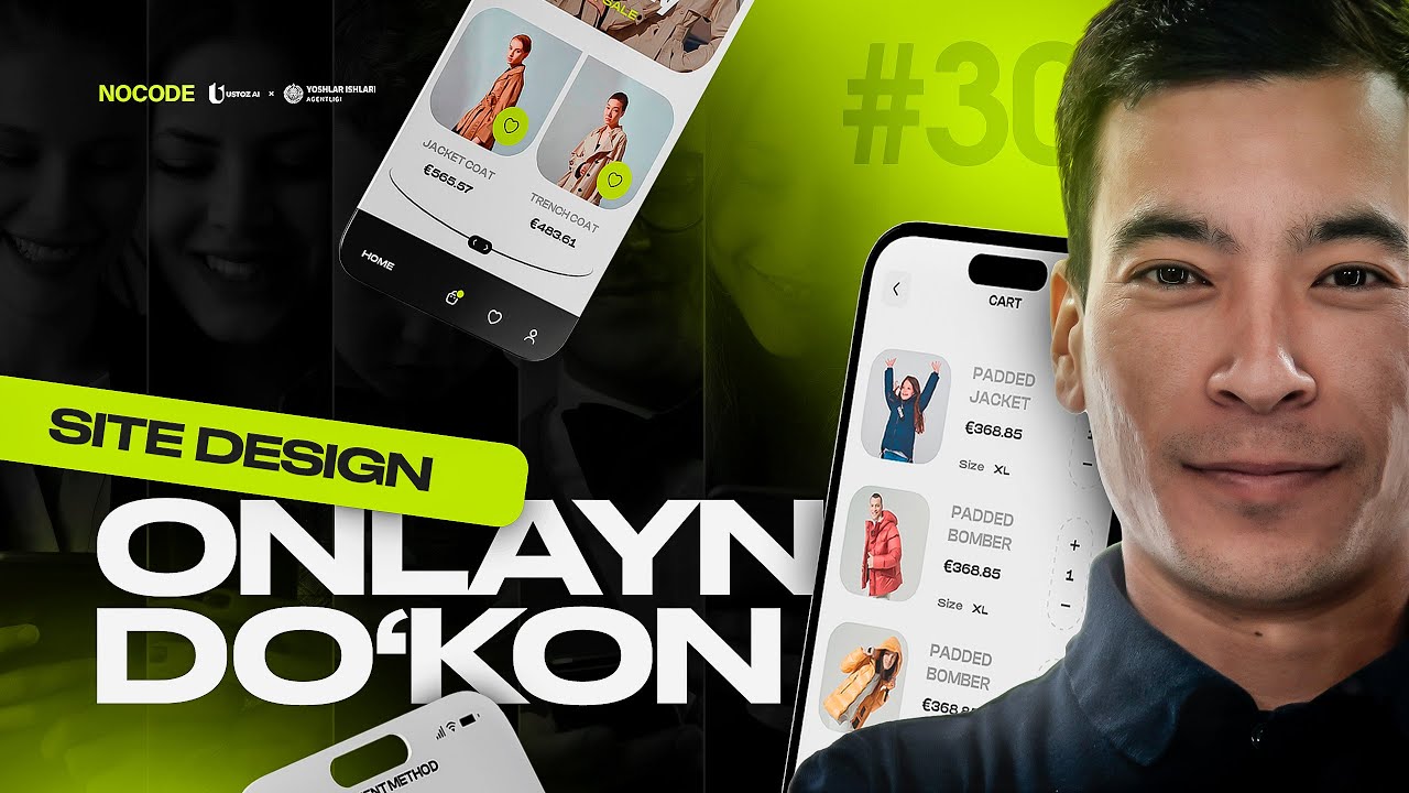 Onlayn do'konning mobil versiyalarini tayyorlash — 2 | Bepul No-Code kursi, 30-dars