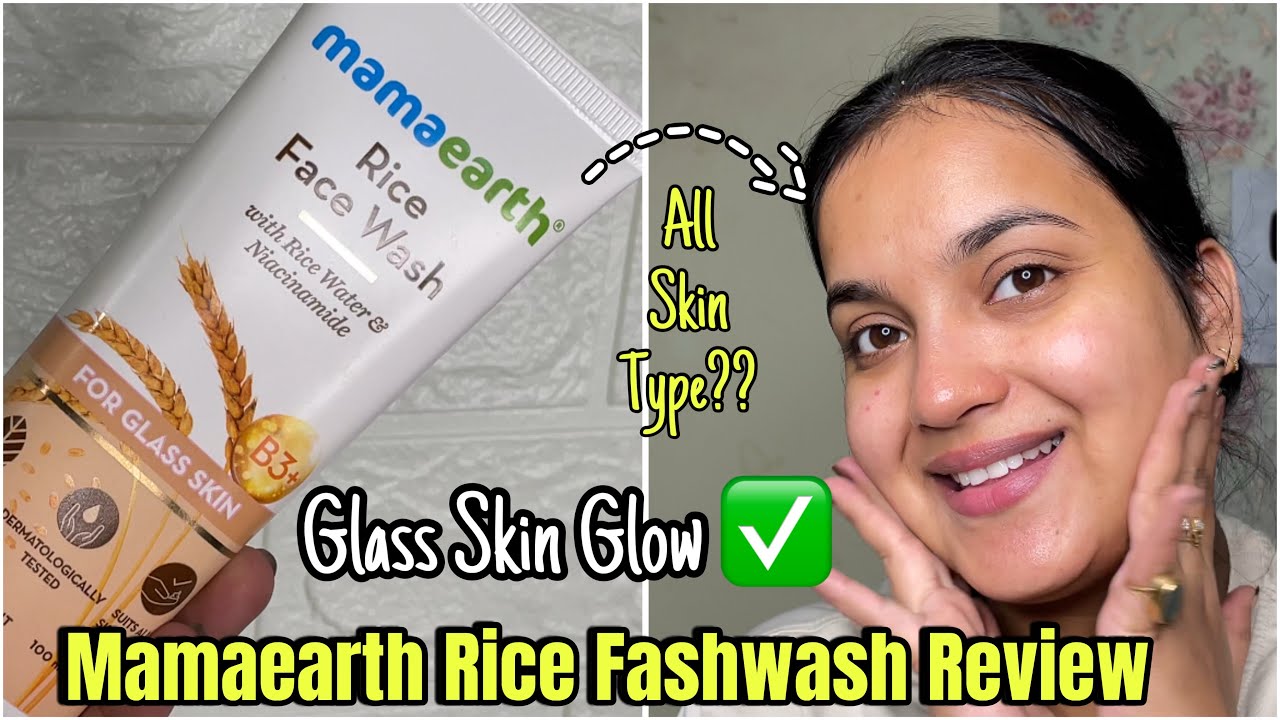 Mamaearth Rice Face wash for Glowy Glass Skin✅ Review & Demo #review #mamaearth