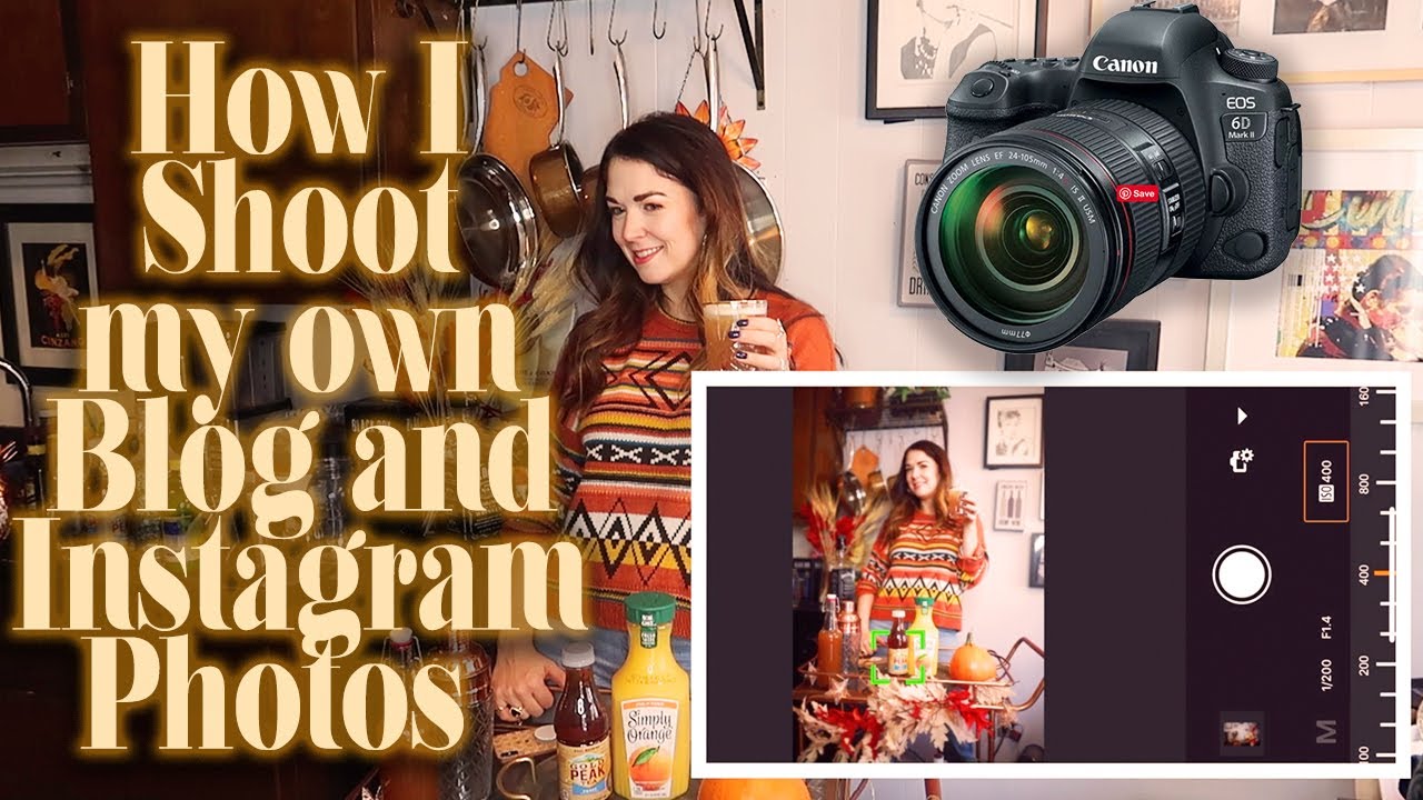 HOW I SHOOT MY OWN INSTAGRAM PHOTOS WITH THE CANON 6D MARK II | Wifi Camera Settings