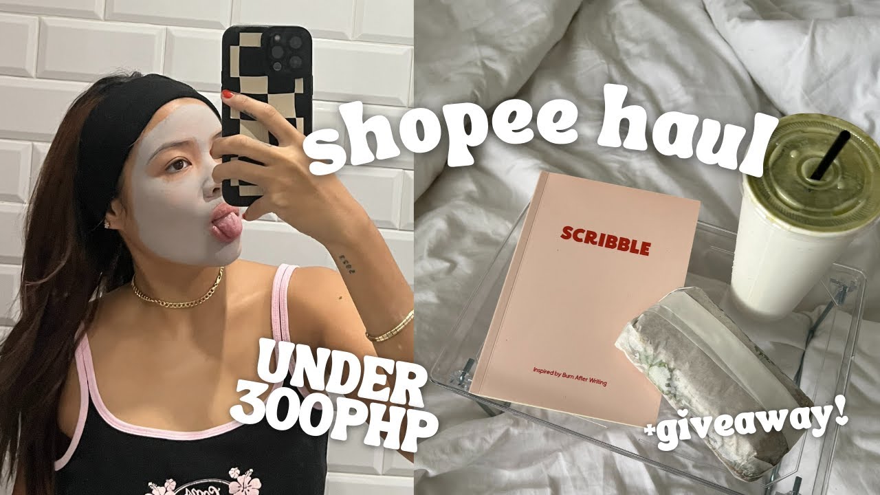 things to get ur life together 🤠 shopee haul + giveaway in desc 💅🏼