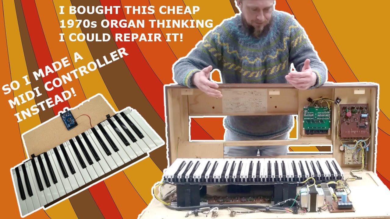 Converting A Cheap Vintage 1970's Organ Into A MIDI Controller - Part 1: Gutting The Organ