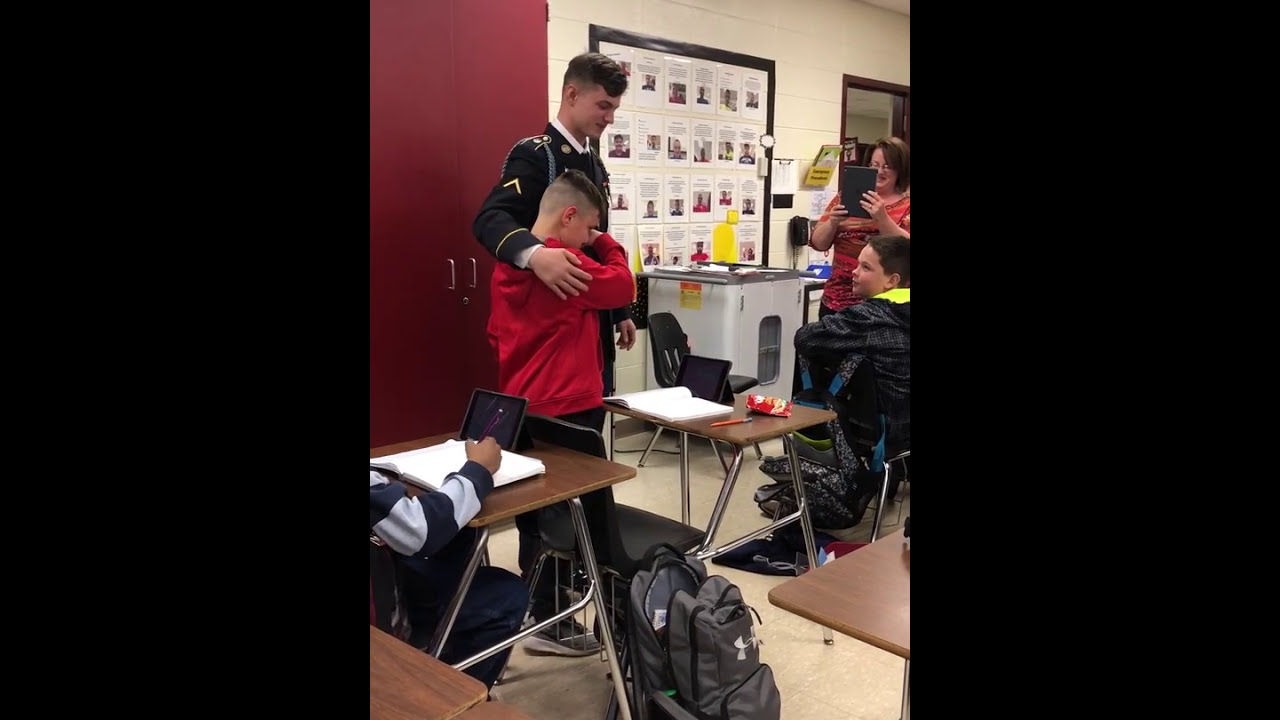 Soldier Surprise at Boiling Springs Intermediate School