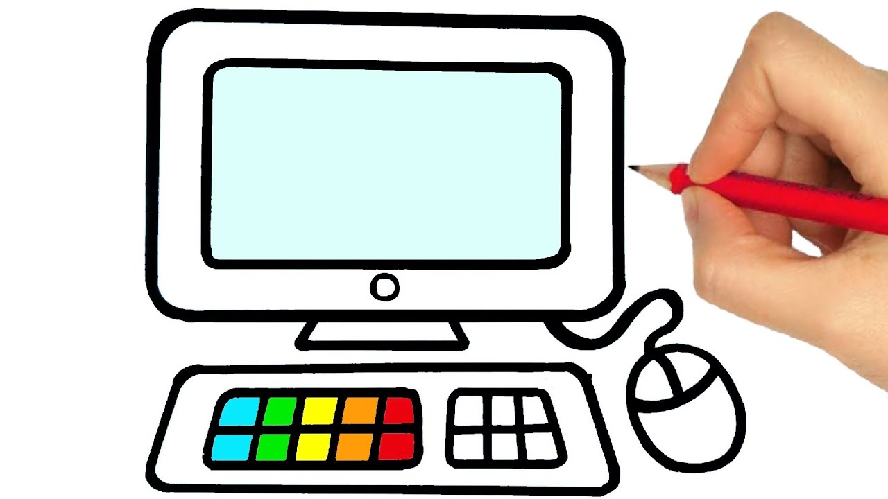 C&Oacute;MO DIBUJAR UNA COMPUTADORA FACIL PASO A PASO