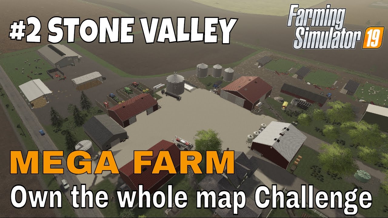 FS19 Stone Valley #2 - Mega Farm Challenge Plant Soybeans & fert -  Farming Simulator 19 Timelapse