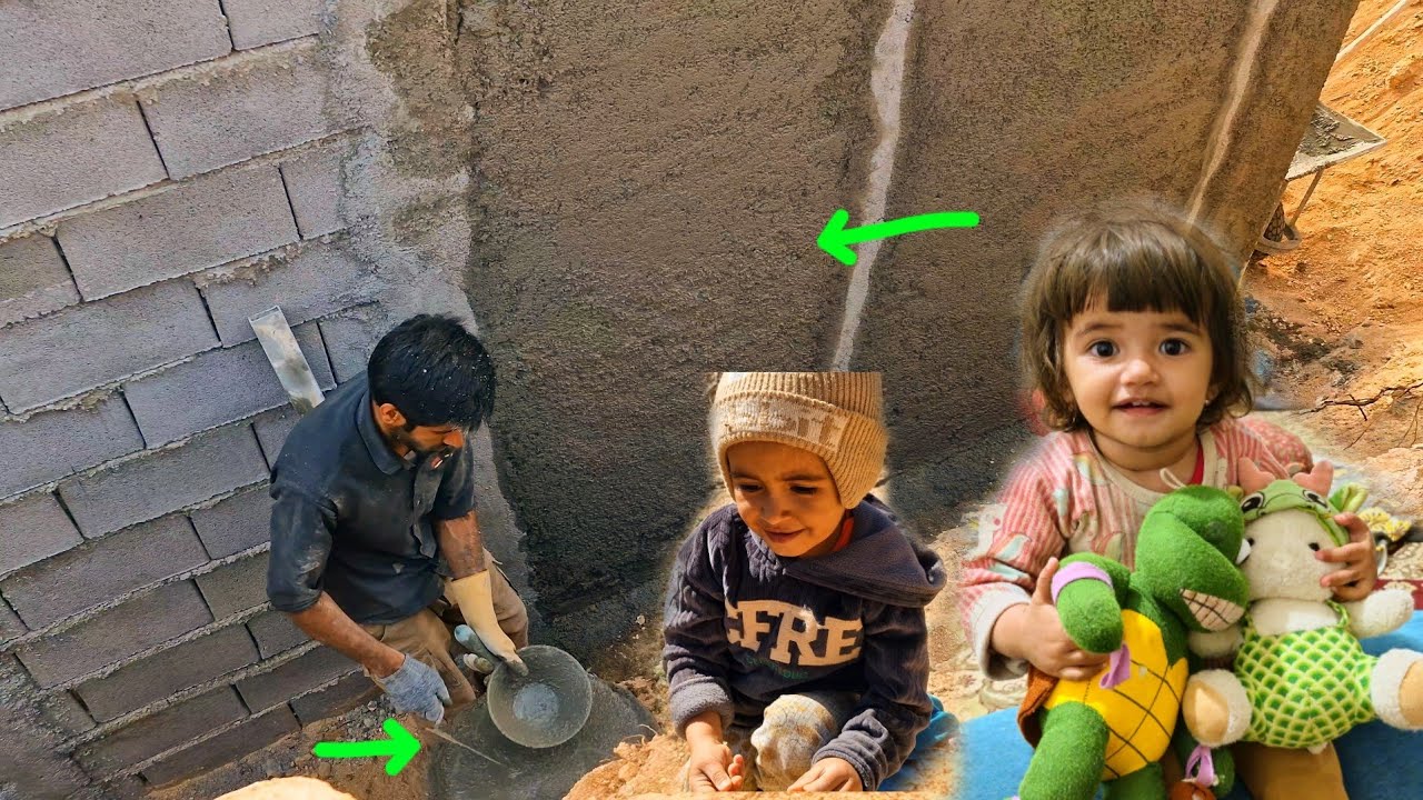 Plaster on the wall, hope in the heart; Keyvan's efforts to build a shelter for Zahra and her childr