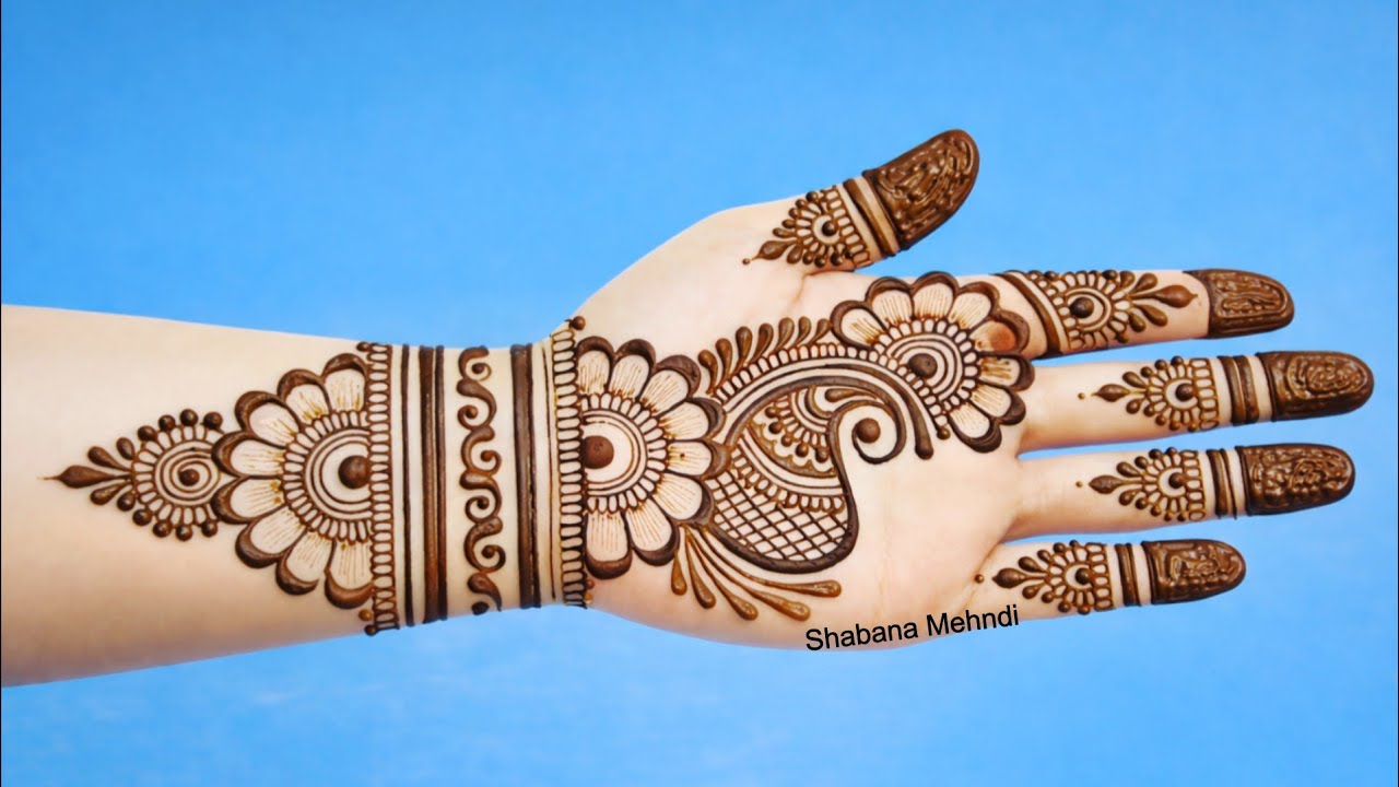 Very easy stylish front hand mehndi design | simple mehandi design | mehandi ka design | Eid Mehndi 