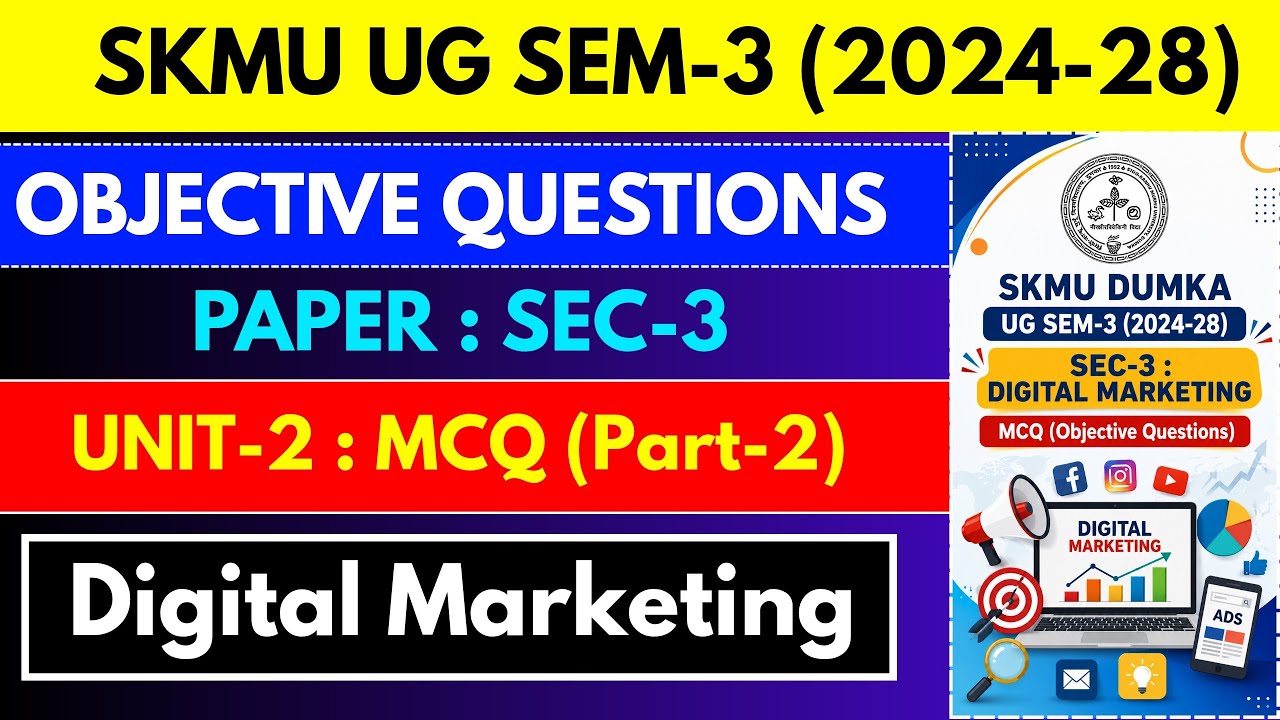 Digital Marketing Unit-2 MCQ | SKMU UG Sem-3 (2024&ndash;28)