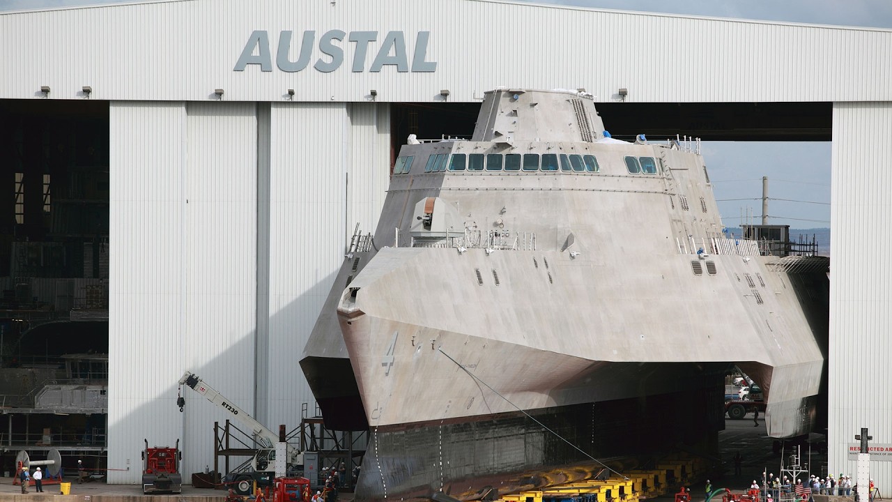 How the U.S. Navy Builds Warships | Inside Austal USA Shipyard