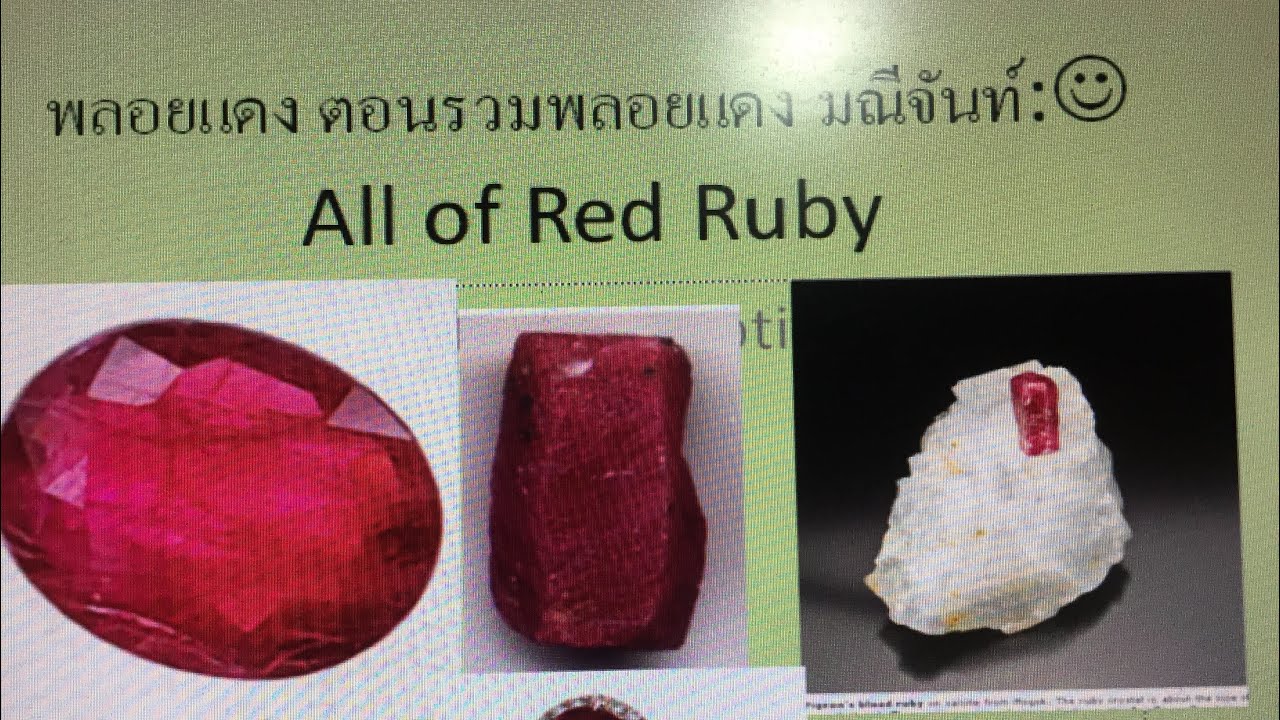 พลอยแดง ตอนรวมพลอยแดง มณีจันทร์ All of Red Ruby