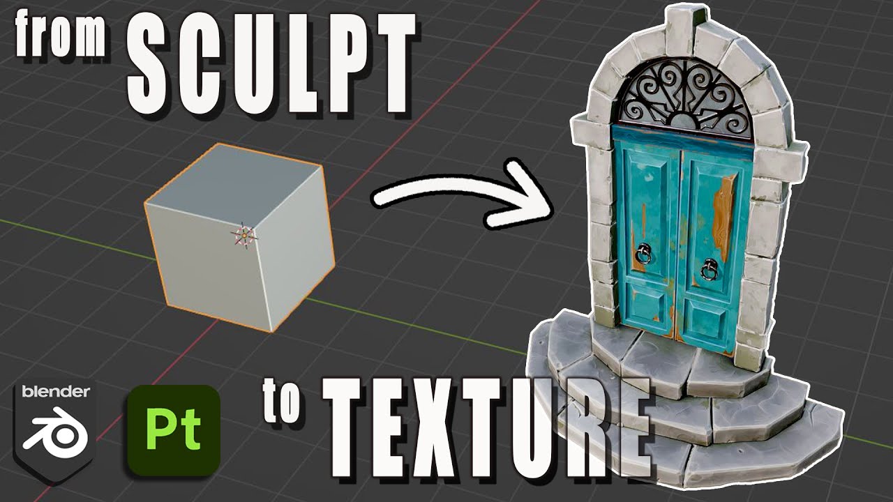 FULL 3D WORKFLOW - Blender + Substance Painter - Timelapse