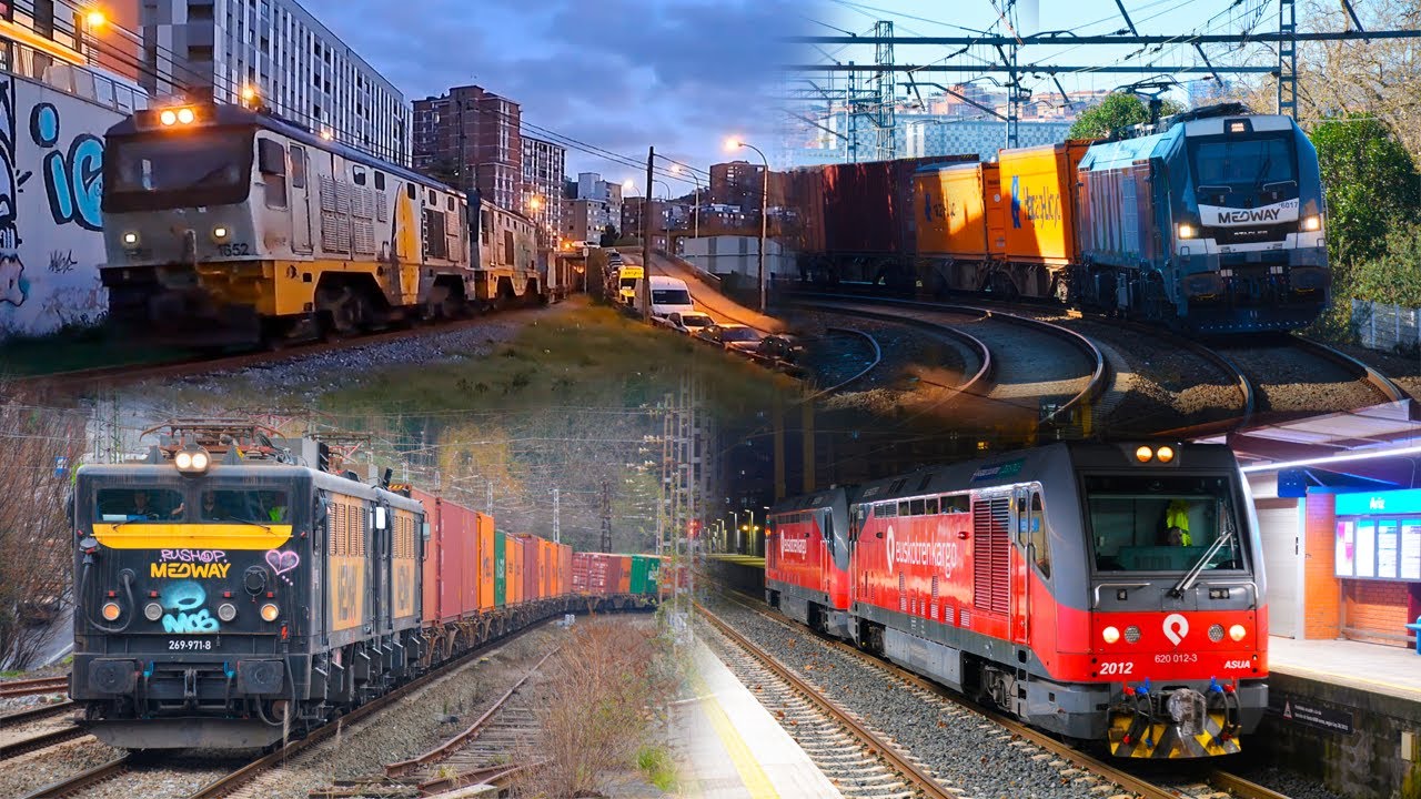Trenes de mercancías por Basauri y Arrigorriaga